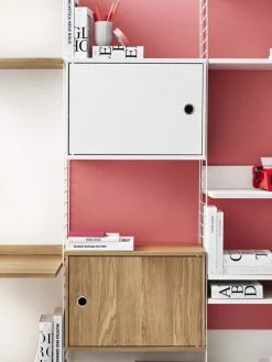 String® System Crate - / 1 Door - L 58 X D 30 Cm - String Furniture -Coffee Tables Sales Shop crate stringr system beige madeindesign 373617 product800