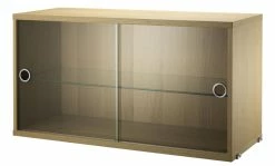 String® System Crate - 2 Glass Doors - L 78 Cm - String Furniture