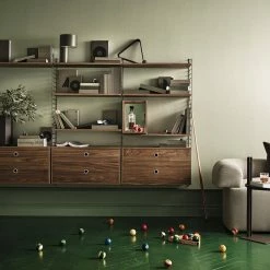 String® System Tiny Crate - / Small - Drop-down Door - L 28 X D 30 Cm - String Furniture -Coffee Tables Sales Shop crate stringr system tiny walnut madeindesign 398821 product800