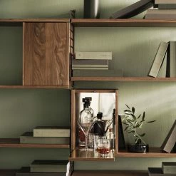 String® System Tiny Crate - / Small - Drop-down Door - L 28 X D 30 Cm - String Furniture -Coffee Tables Sales Shop crate stringr system tiny walnut madeindesign 398830 product800