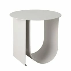 Cher End Table - / Ø 43 Cm - Metal / Built-in Magazine Holder - Bloomingville -Coffee Tables Sales Shop end table cher light grey madeindesign 341968 product800