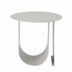 Cher End Table - / Ø 43 Cm - Metal / Built-in Magazine Holder - Bloomingville -Coffee Tables Sales Shop end table cher light grey madeindesign 341969 product800