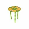 Clarita End Table - / Ø 45 X H 52 Cm - Wood With Hand-painted Designs - POPUS EDITIONS 1 Clarita End Table - / Ø 45 X H 52 Cm - Wood With Hand-painted Designs - POPUS EDITIONS -Coffee Tables Sales Shop end table clarita green madeindesign 396064 product800