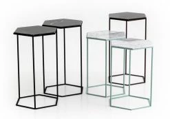 Hexxed End Table - Diesel With Moroso -Coffee Tables Sales Shop end table hexxed black white madeindesign 224110 product800
