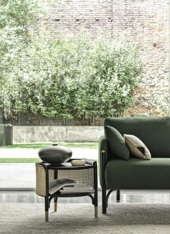 Mos End Table - / 50 X 47 Cm - Caning & Wood - Wiener GTV Design -Coffee Tables Sales Shop end table mos black natural madeindesign 372625 product800