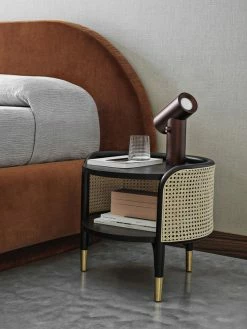 Mos End Table - / 50 X 47 Cm - Caning & Wood - Wiener GTV Design -Coffee Tables Sales Shop end table mos black natural madeindesign 372626 product800