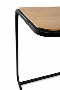 N701 End Table - / Solid Oak & Metal - 40 X 25 Cm - Ethnicraft -Coffee Tables Sales Shop end table n701 oak black madeindesign 349741 product800