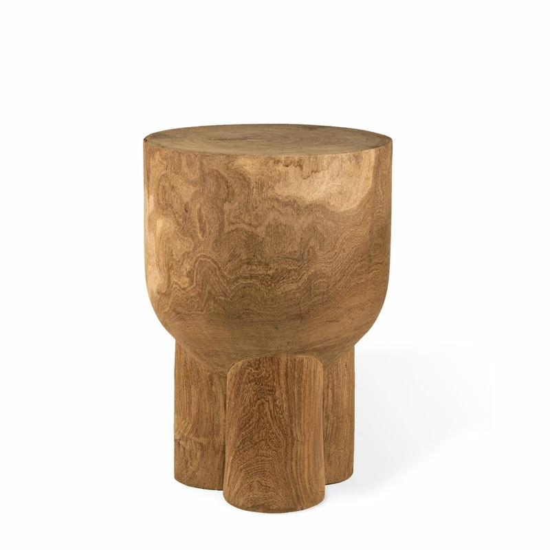 Pile End Table - / End Table - Hand-sculpted Wood - Pols Potten 3 Pile End Table - / End Table - Hand-sculpted Wood - Pols Potten