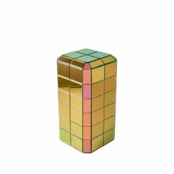 Pixel Medium End Table - / Iridescent Glass - 31 X 31 X H 68 Cm - Pols Potten