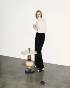 Shuffle MH1 End Table - / Wood - Modular - Ø 45 X H 69 Cm - &tradition -Coffee Tables Sales Shop end table shuffle mh1 spectrum smoked oak blue madeindesign 359997 product800