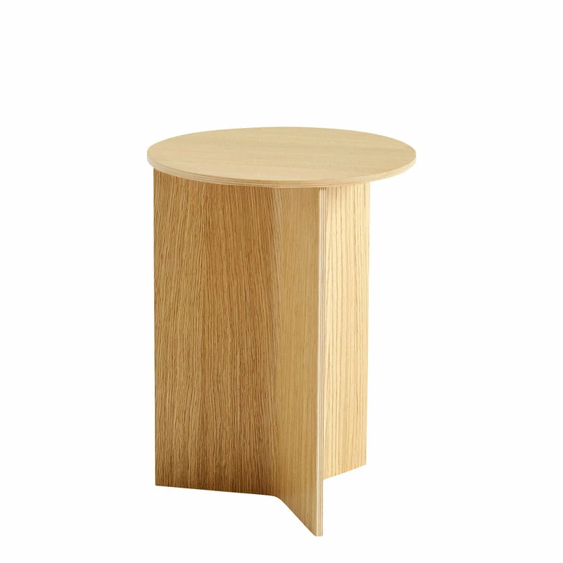 Slit Wood End Table - / Top - Ø 35 X H 47 Cm / Wood - Hay 3 Slit Wood End Table - / Top - Ø 35 X H 47 Cm / Wood - Hay