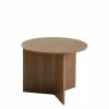 Slit Wood End Table - / Bass - Ø 45 X H 35.5 Cm / Bois - Hay 1 Slit Wood End Table - / Bass - Ø 45 X H 35.5 Cm / Bois - Hay -Coffee Tables Sales Shop end table slit wood walnut madeindesign 388032 product800