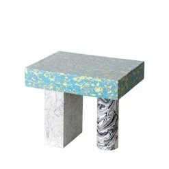 Swirl End Table - / Recycled Composite Material - 36 X 27 Cm - Tom Dixon