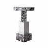 Swirl End Table - / Tall - Ø 35 X H 57 Cm / Marble Effect - Tom Dixon