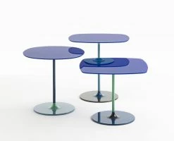 Thierry End Table - / 45 X 45 X H 45 Cm - Glass - Kartell -Coffee Tables Sales Shop end table thierry blue madeindesign 387466 product800
