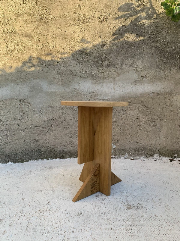 Totem End Table - / Oak - Ø 36 X H 48 Cm - Axel Chay 4 Totem End Table - / Oak - Ø 36 X H 48 Cm - Axel Chay - Image 2
