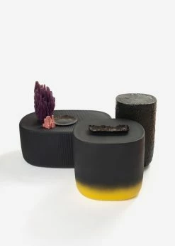 Touch Medium End Table - / L 37 X H 34 Cm - Ceramic - Moustache -Coffee Tables Sales Shop end table touch medium yellow black madeindesign 308312 product800