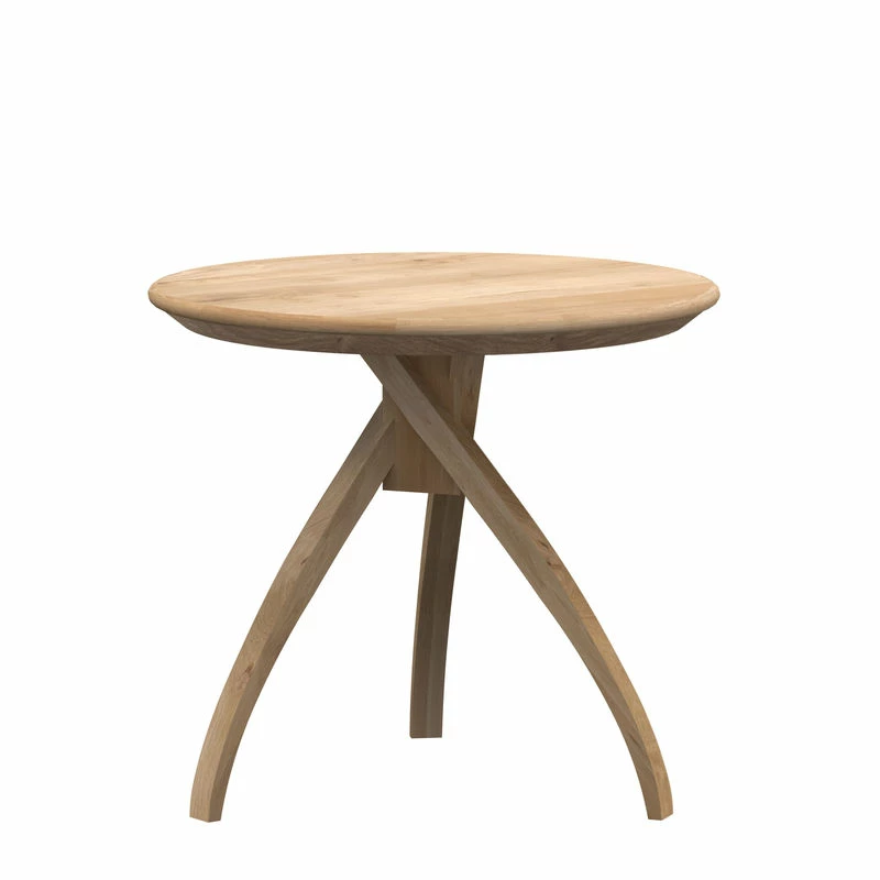 Twist Small End Table - / Solid Oak - Ø 41 Cm - Ethnicraft 4 Twist Small End Table - / Solid Oak - Ø 41 Cm - Ethnicraft - Image 2