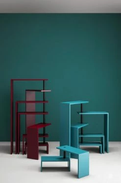 Joy Extensible Bookshelf - Modular / 7 Shelves - H 190 Cm - Zanotta -Coffee Tables Sales Shop extensible bookshelf joy burgundy red madeindesign 238629 product800