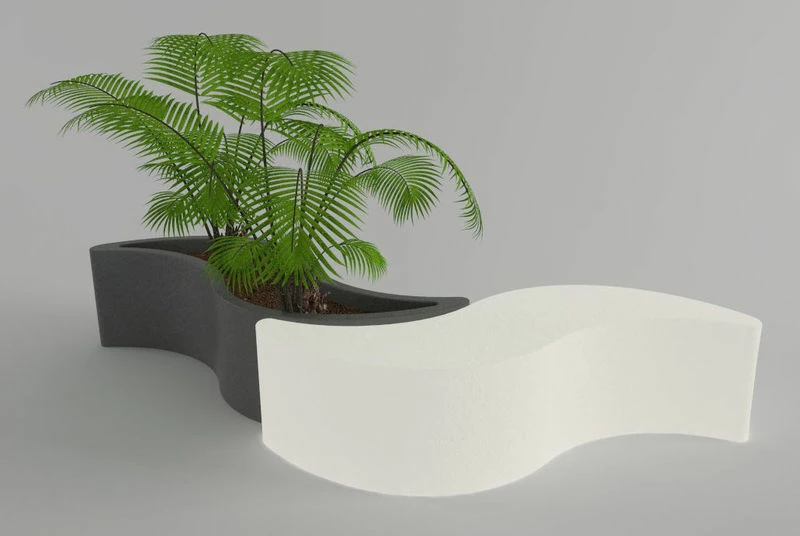 Wave Flowerpot - / Bench - Slide 4 Wave Flowerpot - / Bench - Slide - Image 2