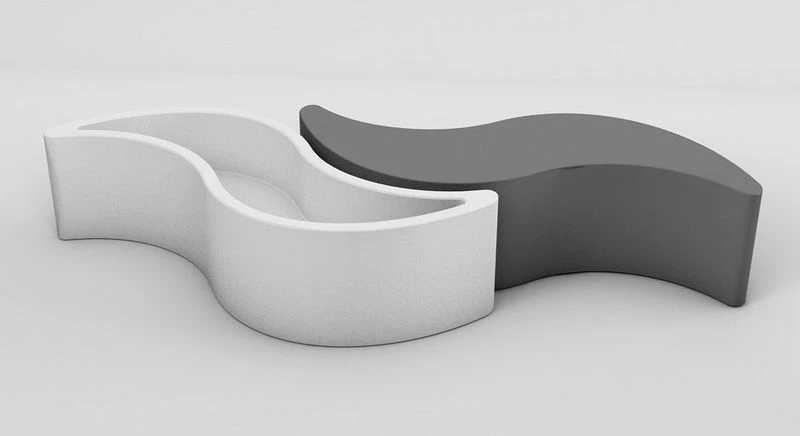 Wave Flowerpot - / Bench - Slide 5 Wave Flowerpot - / Bench - Slide - Image 3