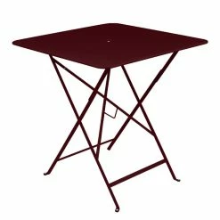 Bistro + Foldable Table - / 71 X 71 Cm - Hole For Parasol / Intensive Use - Fermob