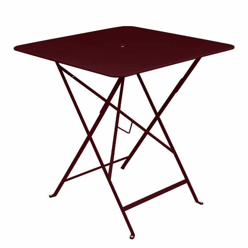 Bistro + Foldable Table - / 71 X 71 Cm - Hole For Parasol / Intensive Use - Fermob 3 Bistro + Foldable Table - / 71 X 71 Cm - Hole For Parasol / Intensive Use - Fermob
