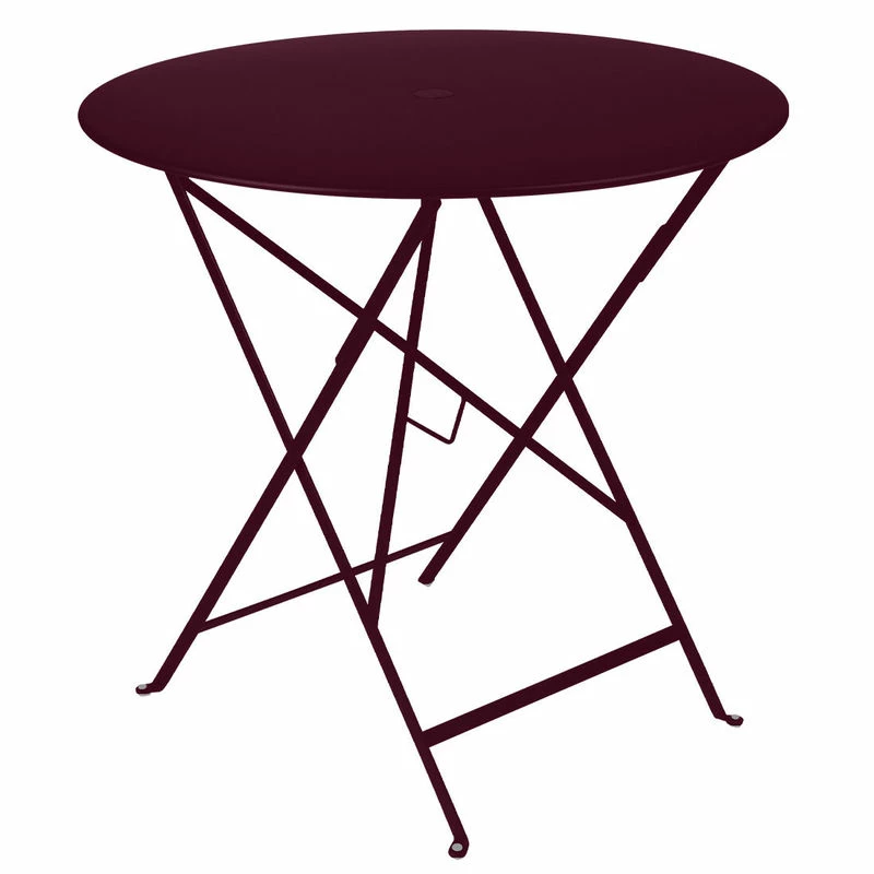 Bistro Foldable Table - /Ø 77 Cm - Hole For Parasol - Fermob 3 Bistro Foldable Table - /Ø 77 Cm - Hole For Parasol - Fermob