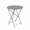Bistro Foldable Table - / Ø 60 Cm - Steel / 2 People - Fermob -Coffee Tables Sales Shop foldable table bistro gris lapilli madeindesign 405211 product800
