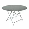 Bistro Foldable Table - / Ø 117 Cm - 6/8 People - Parasol Hole - Fermob -Coffee Tables Sales Shop foldable table bistro gris lapilli madeindesign 405319 product800