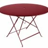 Bistro Foldable Table - Ø 117 Cm - 6/8 People - Umbrella Hole - Fermob -Coffee Tables Sales Shop foldable table bistro pimento madeindesign 250932 product800