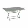Caractère Foldable Table - / 128 X 90 Cm - 6 People / Metal - Fermob -Coffee Tables Sales Shop foldable table caractere gris lapilli madeindesign 405329 product800