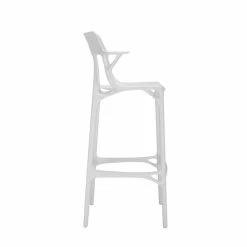 A.I High Stool - / 75 Cm - Designed By Artificial Intelligence - Recycled - Kartell -Coffee Tables Sales Shop high stool a i white madeindesign 380814 product800