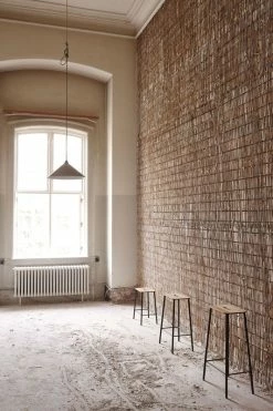 Adam Cuir High Stool - / H 76 Cm - Frama -Coffee Tables Sales Shop high stool adam cuir h 76 cm beige leather steel madeindesign 321071 product800