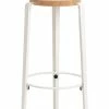 Big Lou High Stool - / H 76 Cm - Steel & Oak - TIPTOE 1 Big Lou High Stool - / H 76 Cm - Steel & Oak - TIPTOE -Coffee Tables Sales Shop high stool big lou cloud white madeindesign 324212 product800