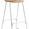 Just High Stool - Backrest / H 75 Cm - Normann Copenhagen -Coffee Tables Sales Shop high stool just oak chromed leg madeindesign 276101 product800