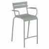 Luxembourg High Stool - / Aluminium - H 78 Cm - Fermob -Coffee Tables Sales Shop high stool luxembourg gris lapilli madeindesign 405328 product800