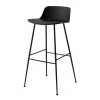 Rely HW86 High Stool - / H 75 Cm - Recycled Plastic & Steel Legs - &tradition -Coffee Tables Sales Shop high stool rely hw86 black black leg madeindesign 398608 product800