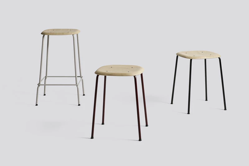 Soft Edge 80 High Stool - H 75 Cm / Wood & Metal - Hay 4 Soft Edge 80 High Stool - H 75 Cm / Wood & Metal - Hay - Image 2
