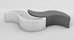 Wave Luminous Bench - Indoor Use - Slide -Coffee Tables Sales Shop luminous bench wave white indoor madeindesign 166324 product800