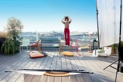 Inouï LED Luminous Low Stool - / Table - Wireless / Bluetooth - Fermob -Coffee Tables Sales Shop luminous low stool inoui led ochre red madeindesign 334825 product800