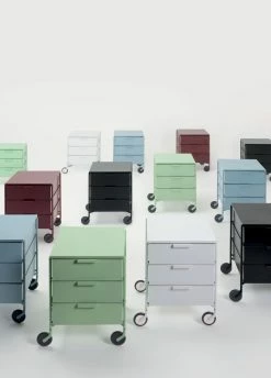 Mobil Mobile Container - / 3 Drawers - Matt Version - Kartell 11 Mobil Mobile Container - / 3 Drawers - Matt Version - Kartell -Coffee Tables Sales Shop mobile container mobil matt black madeindesign 339712 product800