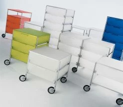 Mobil Mobile Container - With 3 Drawers - Kartell -Coffee Tables Sales Shop mobile container mobil white madeindesign 57733 product800