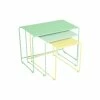 Oulala Nested Tables - / Set Of 3 - 55 X 30 X H 40 Cm - Fermob -Coffee Tables Sales Shop nested tables oulala opaline green frosted mint frosted lemon madeindesign 385818 product800