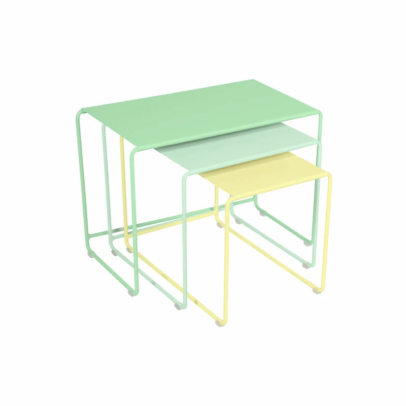 Oulala Nested Tables - / Set Of 3 - 55 X 30 X H 40 Cm - Fermob 3 Oulala Nested Tables - / Set Of 3 - 55 X 30 X H 40 Cm - Fermob