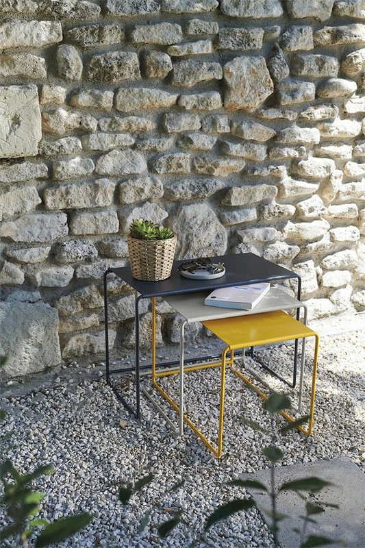 Oulala Nested Tables - / Set Of 3 - 55 X 30 X H 40 Cm - Fermob 6 Oulala Nested Tables - / Set Of 3 - 55 X 30 X H 40 Cm - Fermob - Image 4