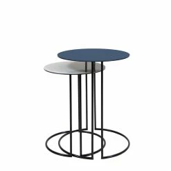 Tokyo Nested Tables - / Ø 40 & Ø 34 Cm - Steel - Maison Sarah Lavoine