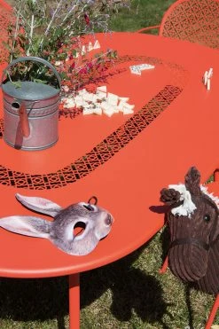 Lorette Oval Table - / 160 X 90 Cm - Perforated Metal - Fermob -Coffee Tables Sales Shop oval table lorette black cherry madeindesign 386057 product800