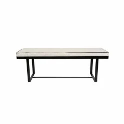 Gaspard Dandy Padded Bench - / Cotton & Linen - L 140 Cm - Maison Sarah Lavoine