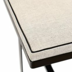 Gaspard Dandy Padded Bench - / Cotton & Linen - L 140 Cm - Maison Sarah Lavoine -Coffee Tables Sales Shop padded bench gaspard dandy black speckled ecru cotton linen madeindesign 379773 product800